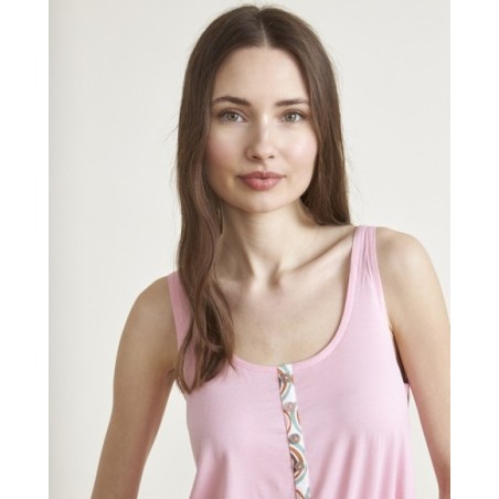 Pijama de mujer punto sin mangas combinado Pijama de mujer punto sin mangas combinado