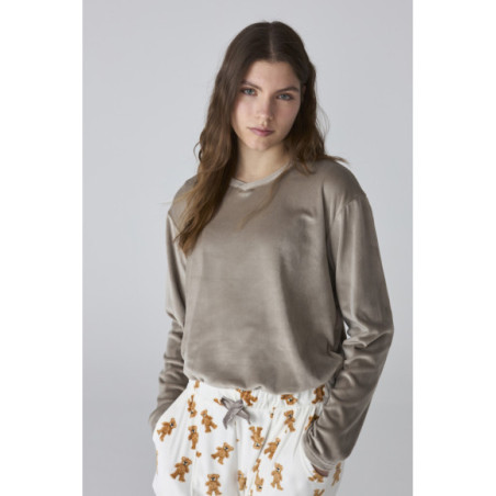 Pijama largo de mujer con estampado de ositos Pijama largo de mujer con estampado de ositos