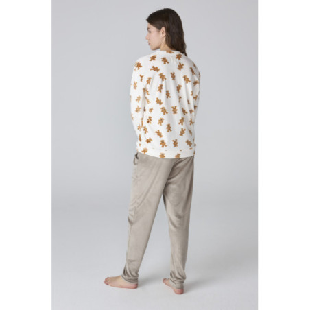 Conjunto de pijama para mujer en estampado ositos Conjunto de pijama para mujer en estampado ositos