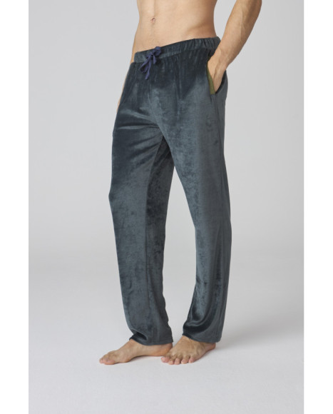 Conjunto de pijama para hombre en terciopelo verde y azul marino Conjunto de pijama para hombre en terciopelo verde y azul marino
