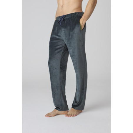 Conjunto de pijama para hombre en terciopelo verde y azul marino Conjunto de pijama para hombre en terciopelo verde y azul marino